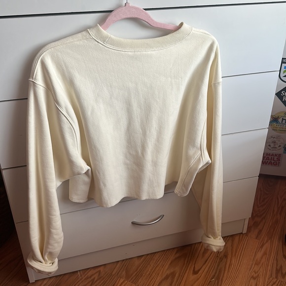 Women’s cropped cream champion crew neck - Picture 2 of 2